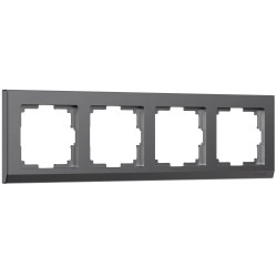 Рамка из поликарбоната на 4 поста Stark графит матовый W0041864