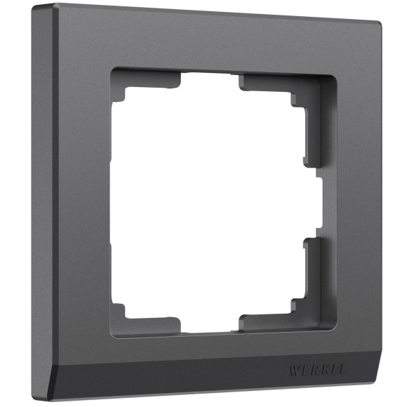 Рамка из поликарбоната на 1 пост Stark графит матовый W0011864 Рамка из поликарбоната на 1 пост Stark графит матовый W0011864
