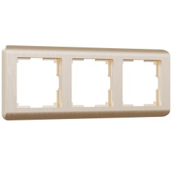 Рамка из поликарбоната на 3 поста Stream шампань W0032111