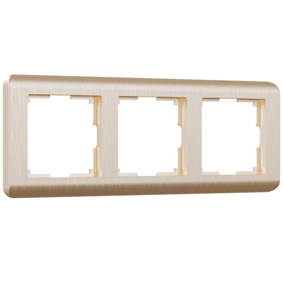 Рамка из поликарбоната на 3 поста Stream шампань W0032111