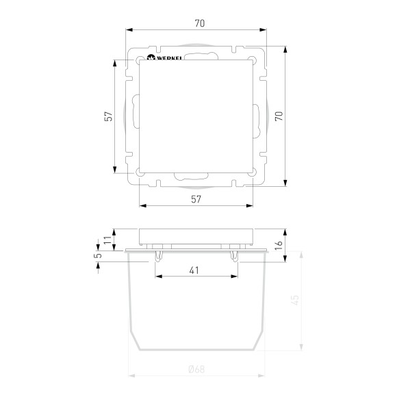 Заглушка (слоновая кость) W1159203
