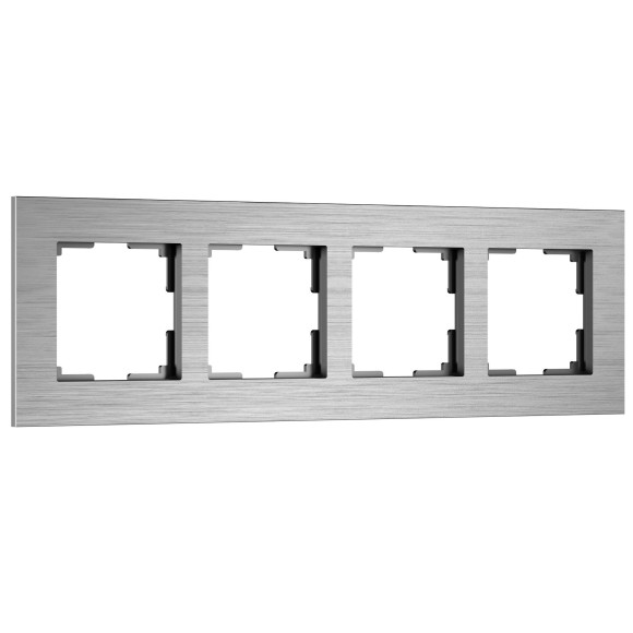 Рамка из металла на 4 поста АluMax алюминий W0043506 Рамка из металла на 4 поста АluMax алюминий W0043506