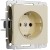 Розетка с заземлением (айвори акрил) W1171043