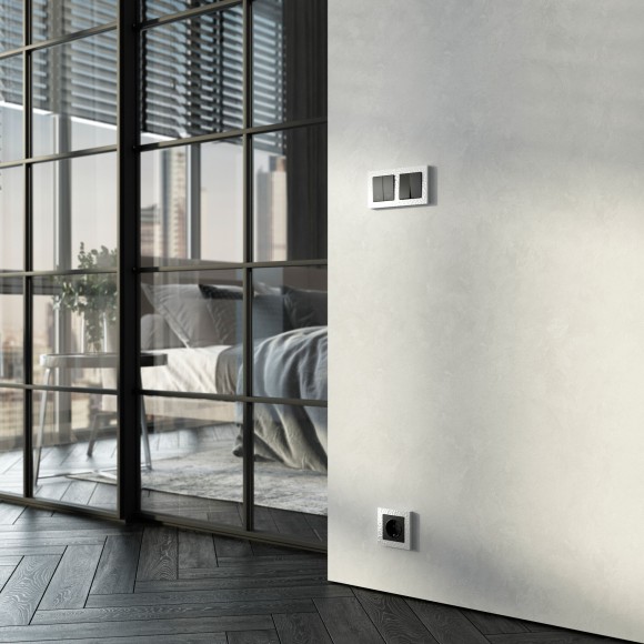 Рамка из поликарбоната на 2 поста Hammer белый W0022401 Рамка из поликарбоната на 2 поста Hammer белый W0022401