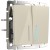 Выключатель двухклавишный с подсветкой (слоновая кость) WL03-SW-2G-LED-ivory Werkel
