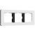 Рамка из поликарбоната на 3 поста Split белый/черный, soft-touch W0033068