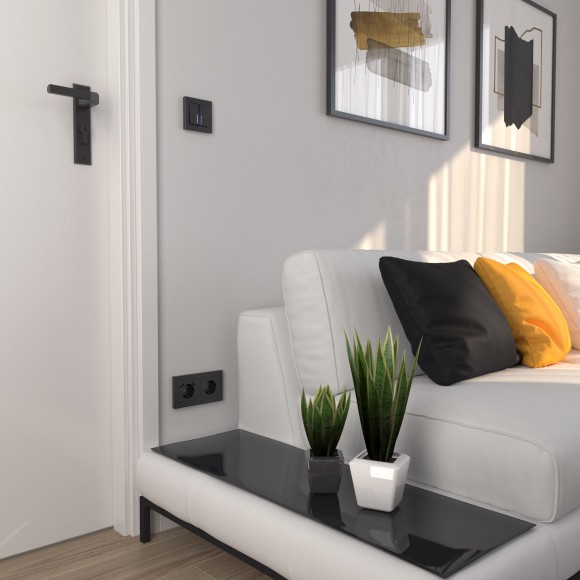 Рамка из поликарбоната на 1 пост Hammer черный W0012408 Рамка из поликарбоната на 1 пост Hammer черный W0012408