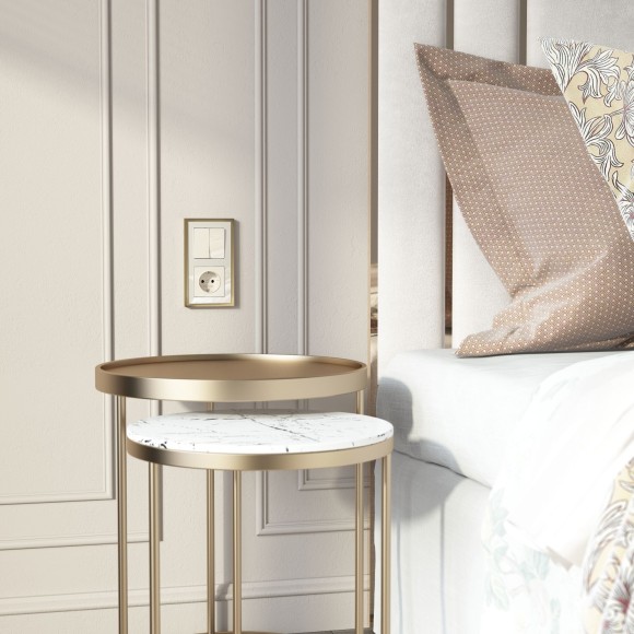 Выключатель двухклавишный (айвори акрил) W1120043 Выключатель двухклавишный (айвори акрил) W1120043