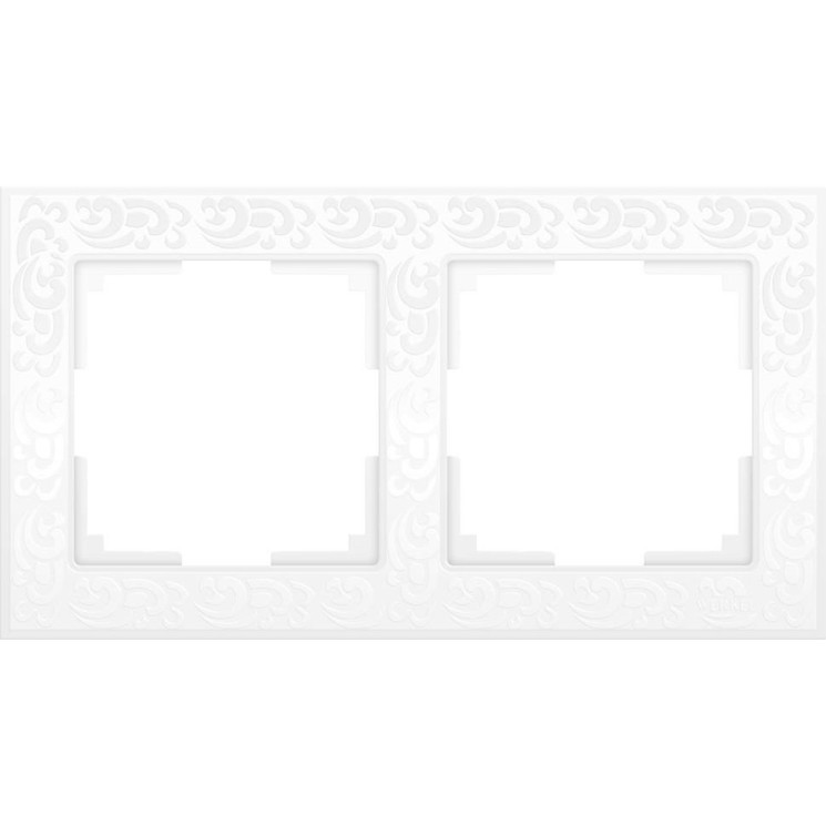 Рамка на 2 поста (белый) WL05-Frame-02-white