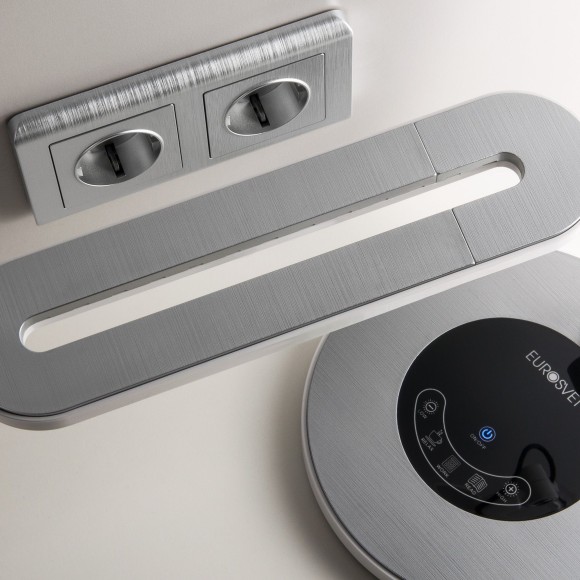 Рамка из поликарбоната на 2 поста Stream серебряный W0022106