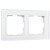Рамка из стекла на 2 поста Favorit белый матовый W0021105