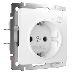 Умная встраиваемая розетка с заземлением с защитными шторками (белый) W1171601 Умная встраиваемая розетка с заземлением с защитными шторками (белый) W1171601