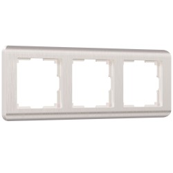 Рамка из поликарбоната на 3 поста Stream перламутровый W0032113