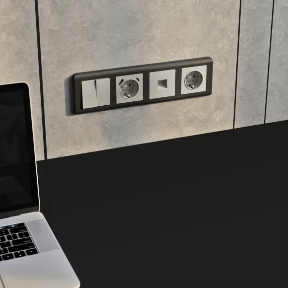 Розетка Ethernet RJ-45 (дымчатый) W1281004