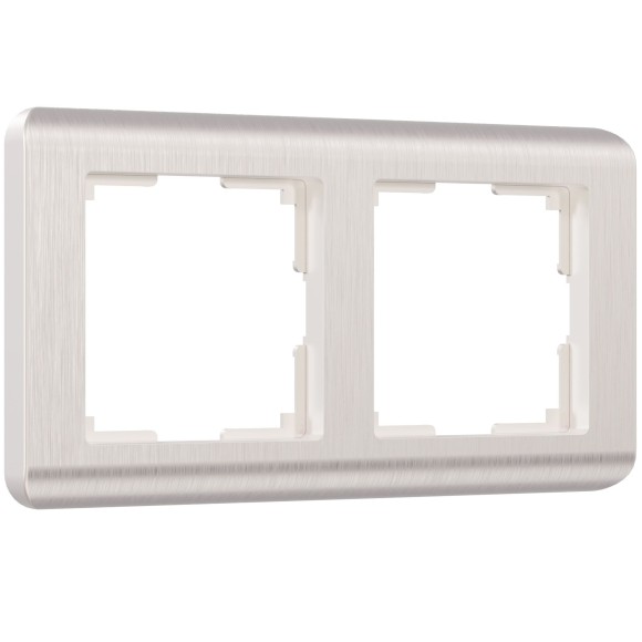 Рамка из поликарбоната на 2 поста Stream перламутровый W0022113