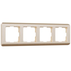 Рамка из поликарбоната на 4 поста Stream шампань W0042111