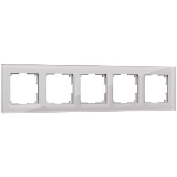 Рамка из стекла на 5 постов Favorit дымчатый W0051117