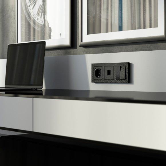 Розетка Ethernet RJ-45 (Hammar черный) W1281008 Розетка Ethernet RJ-45 (Hammar черный) W1281008