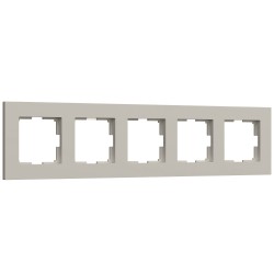 W0052917/ Рамка на 5 постов Slab (дымчатый софт) W0052917