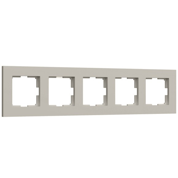 W0052917/ Рамка на 5 постов Slab (дымчатый софт) W0052917