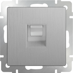 Розетка телефонная Ethernet RJ-11 (cеребряный рифленый) WL09-RJ-11