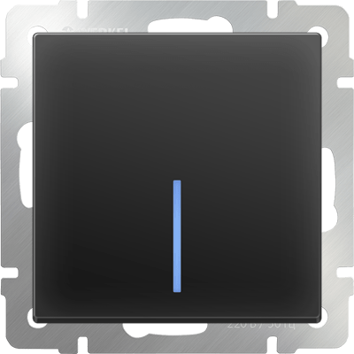 Выключатель одноклавишный с подсветкой (черный матовый) WL08-SW-1G-LED Werkel Выключатель одноклавишный с подсветкой (черный матовый) WL08-SW-1G-LED Werkel