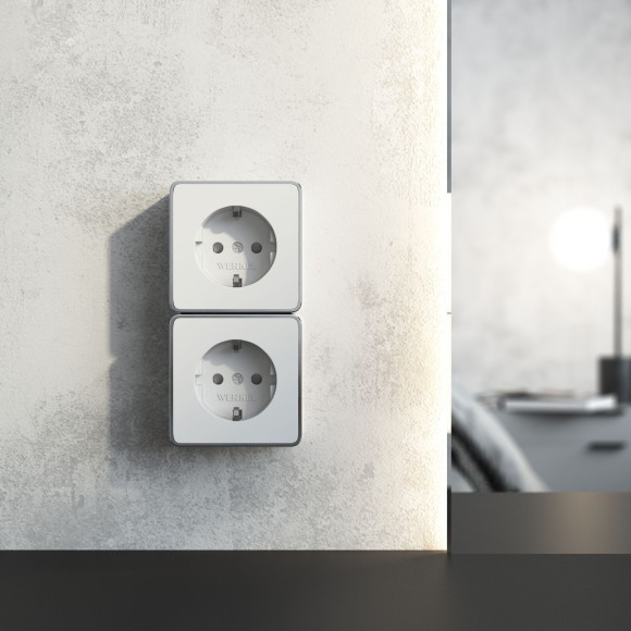 Розетка с заземлением Gallant белая W5071001