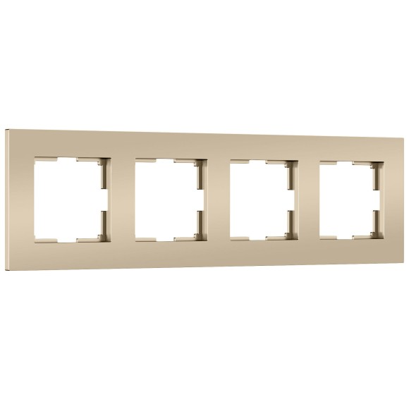 W0042911/ Рамка на 4 поста Slab (шампань софт) W0042911