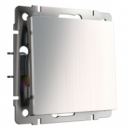 Выключатель одноклавишный проходной (глянцевый никель) WL02-SW-1G-2W Werkel