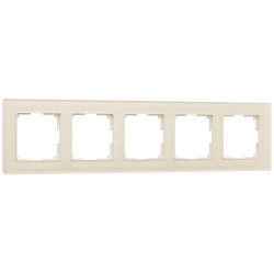 Рамка из стекла на 5 постов Favorit молочный W0051141
