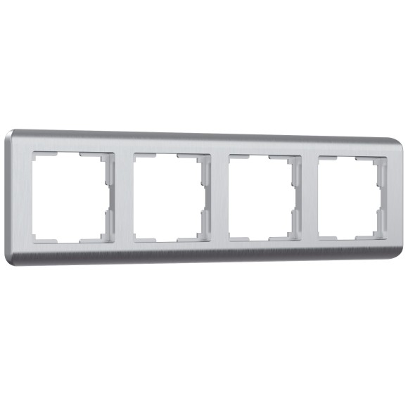 Рамка из поликарбоната на 4 поста Stream серебряный W0042106