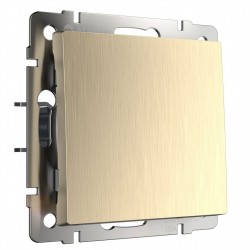 Выключатель одноклавишный проходной (шампань рифленый) WL10-SW-1G-2W Werkel