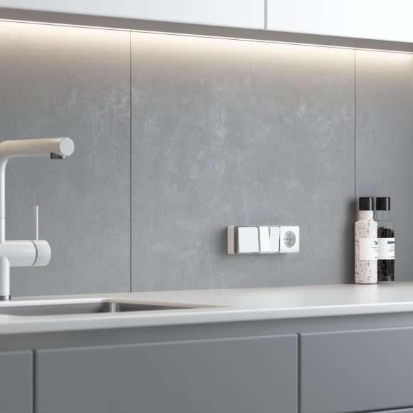 Выключатель одноклавишный проходной Gallant белый W5012001 Выключатель одноклавишный проходной Gallant белый W5012001