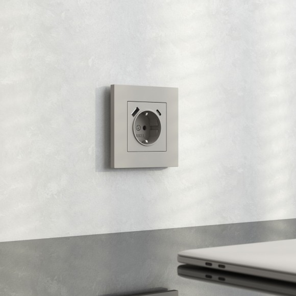 W0012917/ Рамка на 1 пост Slab (дымчатый софт) W0012917