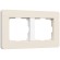 Рамка из поликарбоната на 2 поста Split айвори/белый, soft-touch W0023066
