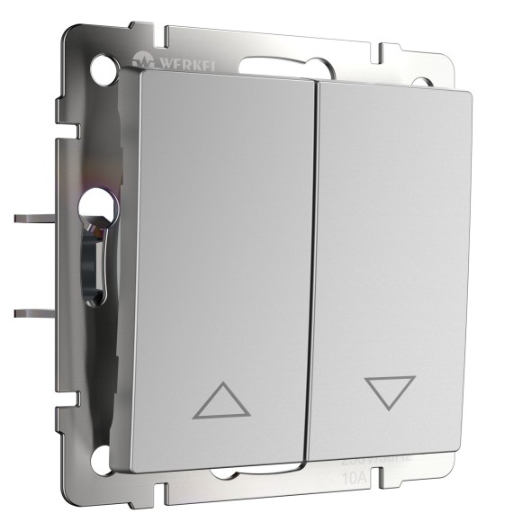 Выключатель жалюзи серебряный W1124506 Выключатель жалюзи серебряный W1124506