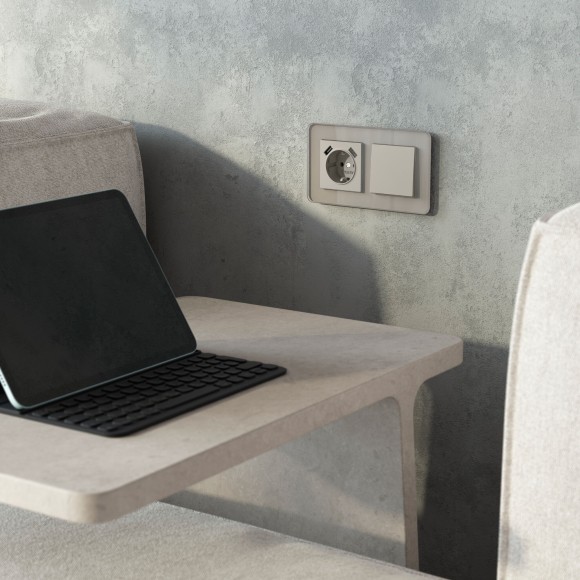 Клавиша для выключателя перекрестного (дымчатый) W1219004