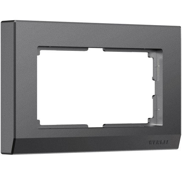 Рамка из поликарбоната для двойной розетки Stark графит матовый W0081864