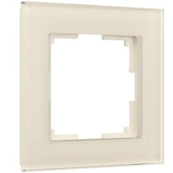 Рамка из стекла на 1 пост Favorit молочный W0011141