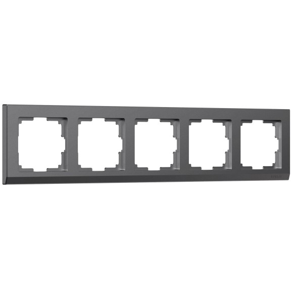 Рамка из поликарбоната на 5 постов Stark графит матовый W0051864