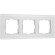 Рамка из стекла на 3 поста Senso белый soft-touch W0033101