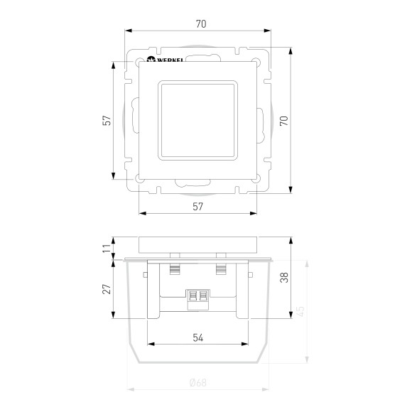 Встраиваемая LED подсветка (черный матовый) W1154308