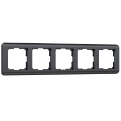 Рамка из поликарбоната на 5 постов Stream графит W0052104