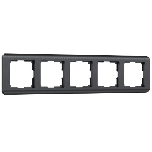 Рамка из поликарбоната на 5 постов Stream графит W0052104
