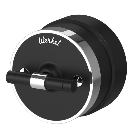 Переключатель/выключатель одноклавишный Vintage черный матовый/хром W5812051