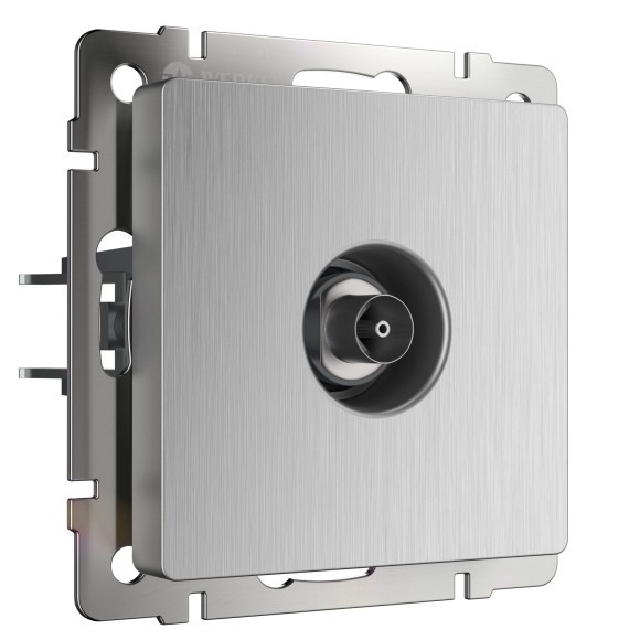 ТВ-розетка оконечная (cеребряный рифленый) W1183009 ТВ-розетка оконечная (cеребряный рифленый) W1183009