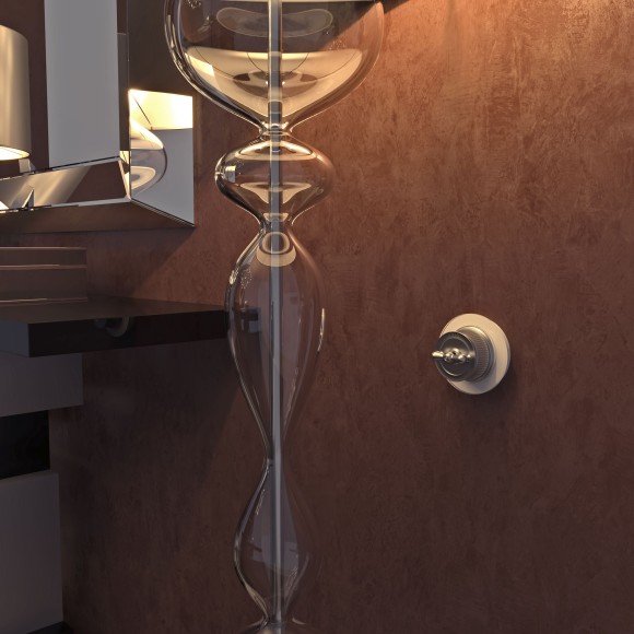 Переключатель одноклавишный матовый хром ретро WL19-01-03