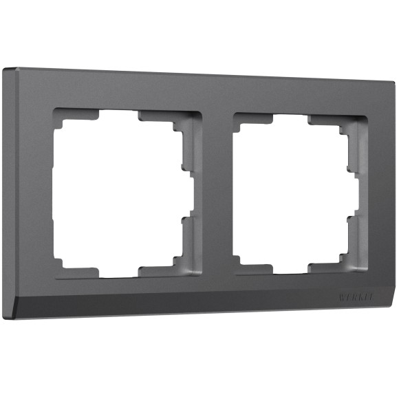 Рамка из поликарбоната на 2 поста Stark графит матовый W0021864