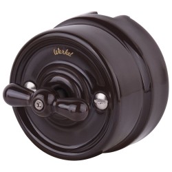 Выключатель на 4 положения двухклавишный коричневый ретро W5620014