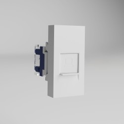 W1281101/ Модульная розетка Ethernet RJ-45 6 cat. 22,5*45 (белый) W1281101